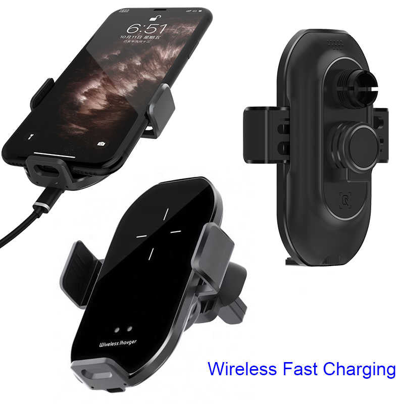 Wireless Holder Fast Charger Automatic sensor Car Mount Holder for iPhone Samsung 3 IN 1 Wireless Holder Fast Charger Automatic sensor Car Mount Holder for iPhone Samsung 3 IN 1